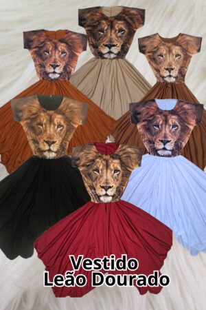 Vestido Busto Estampado - Leão Dourado