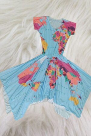 Vestido Estampa total - Mapa Mundi