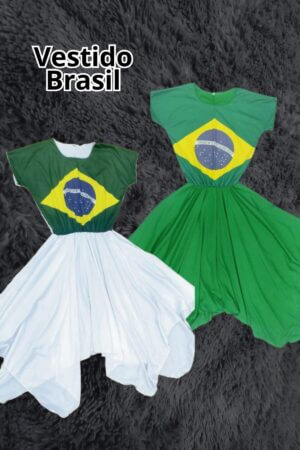 Vestido Busto estampado - Brasil