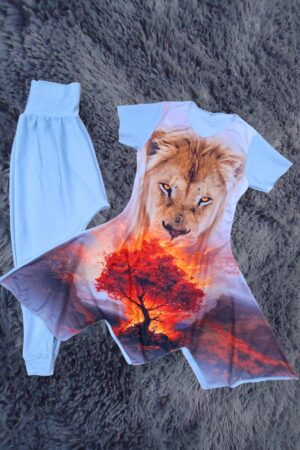 Conjunto Leão Sarça Ardente -lurex