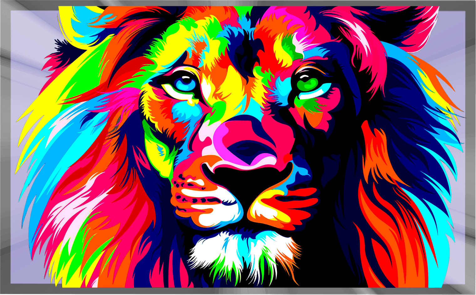 Leão colorido