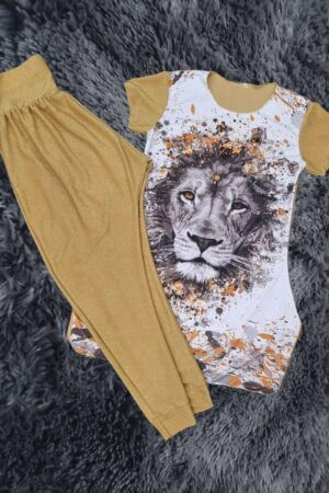 Conjunto lurex Leão - Saruel e bata