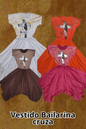 Vestido Busto estampado - Bailarina Cruz