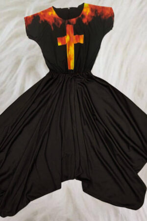 Vestido Busto estampado - Cruz de fogo