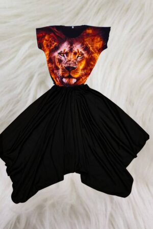 Vestido Busto estampado - Leão de fogo