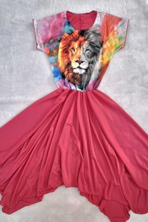 Vestido Busto estampado - Fumaça Color Leão