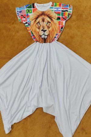 Vestido Busto estampado - Leão Nações