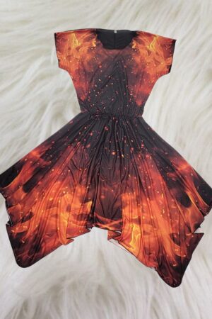 Vestido estampa total - Labaredas