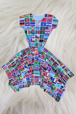 Vestido Nações - Estampa total