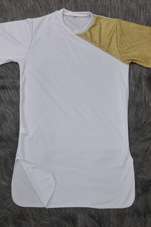 Bata masculina - Recorte diagonal em brilho