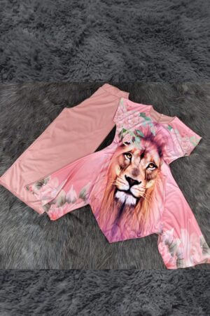 Conjunto Helanca -  Leão Rosa